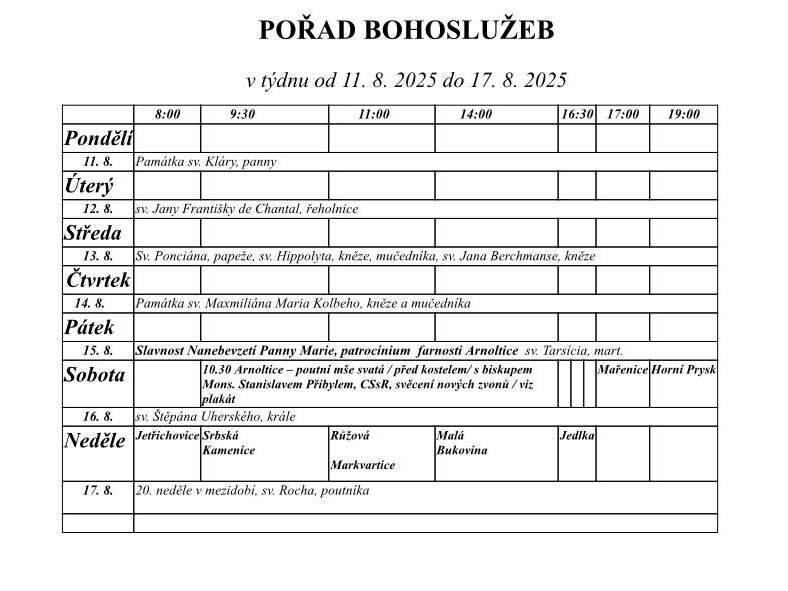 Bohoslužby